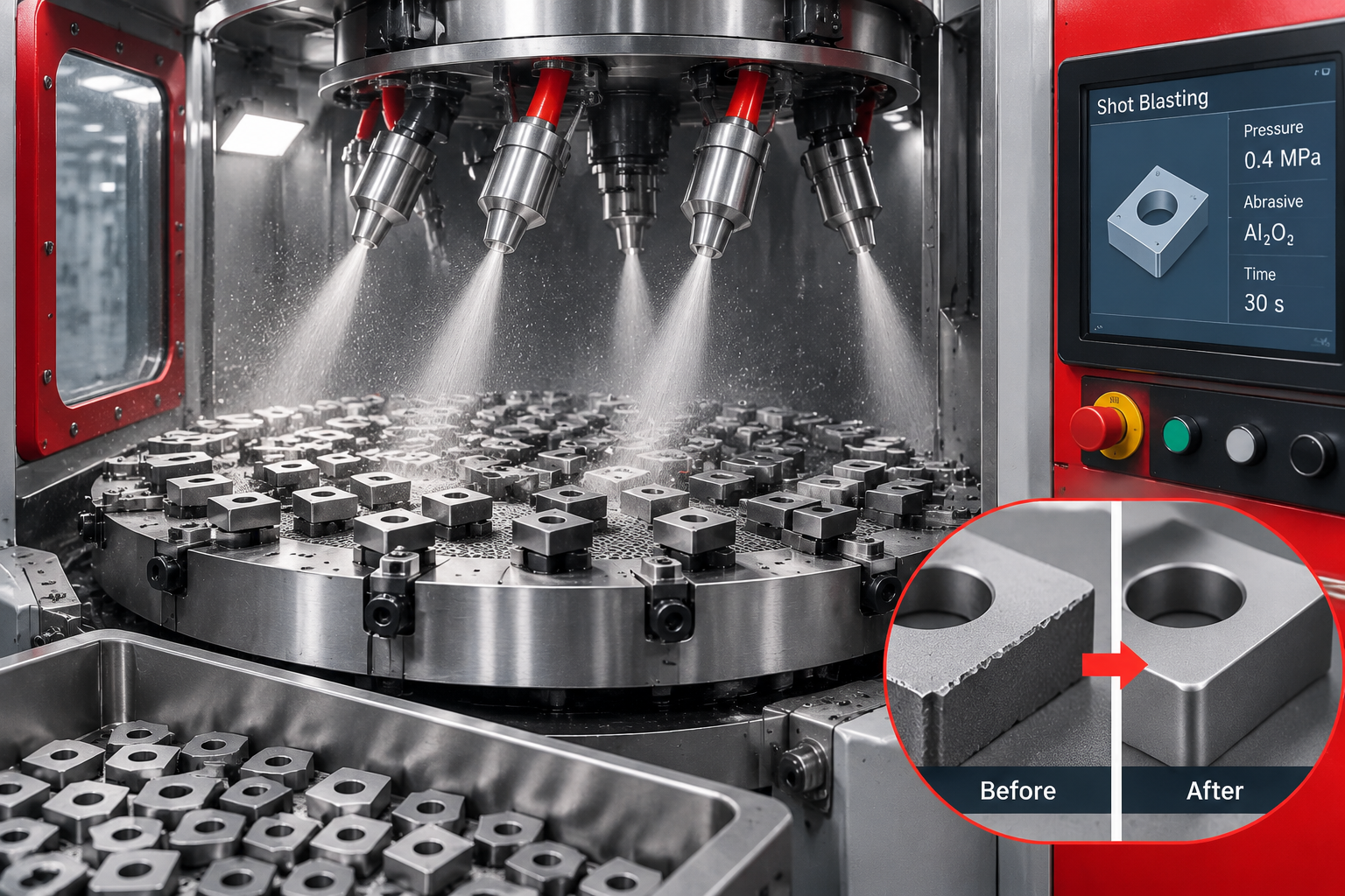 Brush finishing and edge preparation of carbide cutting inserts
