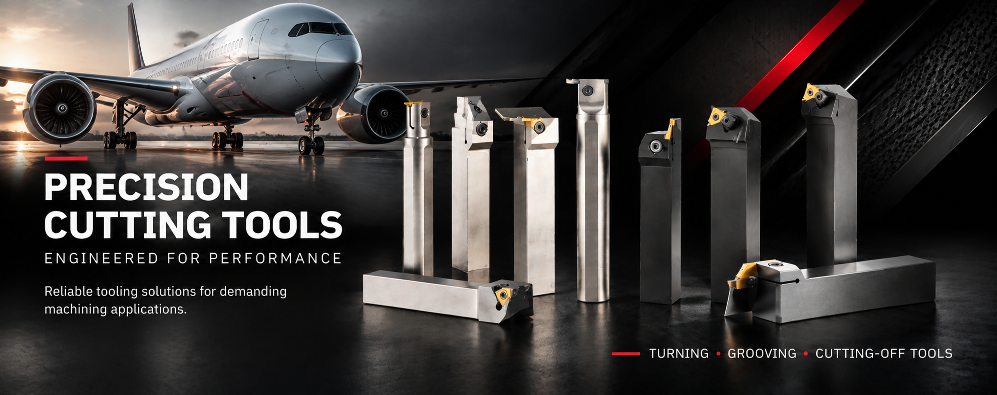 Precision cutting tools for turning, grooving and cutting-off